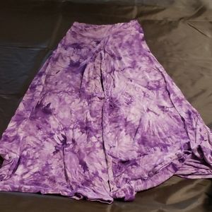 Small purple tie dye palozzo pants